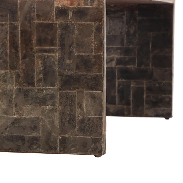 A Mica Covered Coffee Table in the Manner of Jean-Michel Frank For Sale In Philadelphia - Image 6 of 6