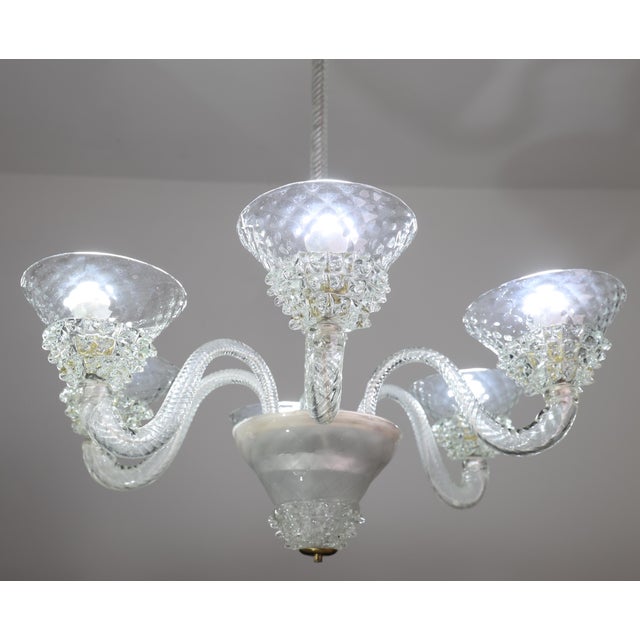 Incredible rare Murano glass Light 6 rostrato light from the middle of the last century. This wonderful light was produced...