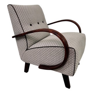 Art Deco Lounge Chair by Jindřich Halabala for Up Závody, 1940s For Sale