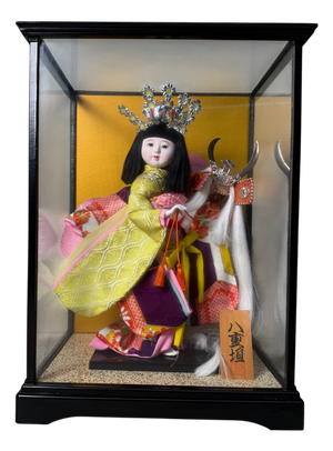 Japanese Hina-Ningyō Doll in Glass Display, 1970s