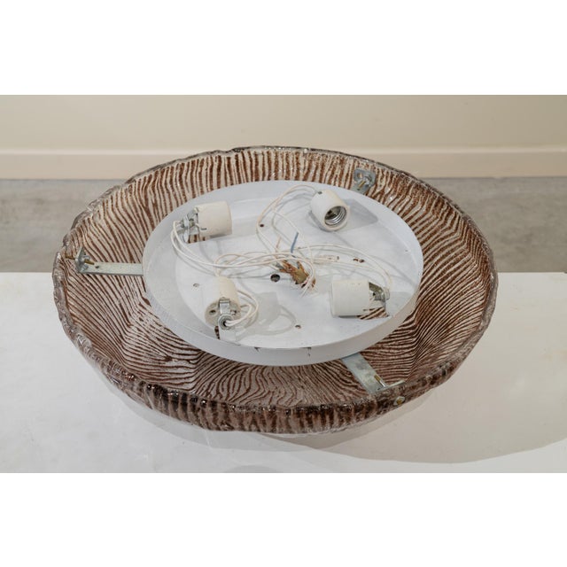 Mid-Century Modern Large Italian Murano Glass Ceiling Light, 1970s For Sale - Image 3 of 7