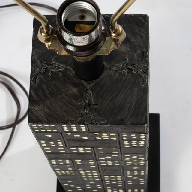 Vintage Domino Column Table Lamp For Sale - Image 6 of 7