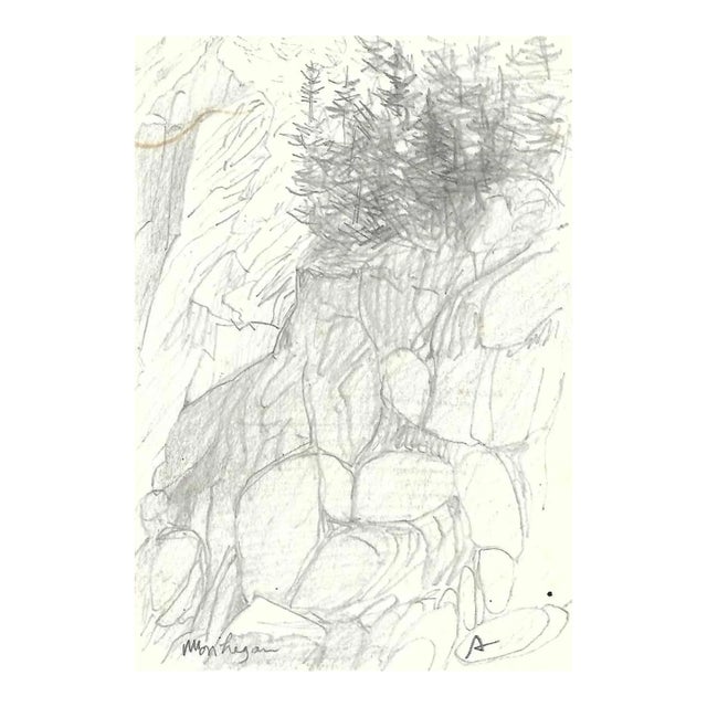 1997 Robert Angeloch Mohegan Maine Drawing For Sale