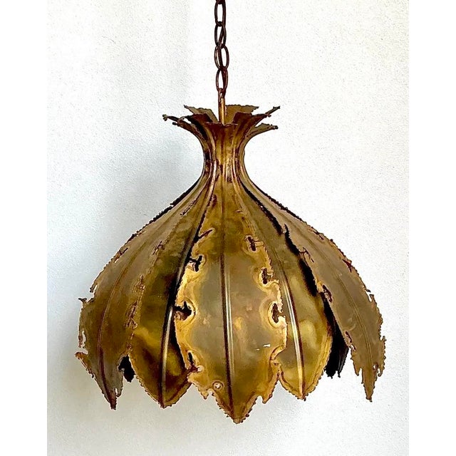 Vintage MCM Danish Holm Sorensen Torch Cut Chandelier For Sale - Image 11 of 12