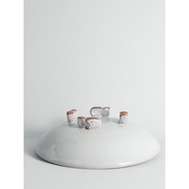 Art Deco White Earthenware Mermaid Bowl by Mari Simmulson for Upsala-Ekeby, 1950s For Sale - Image 6 of 18