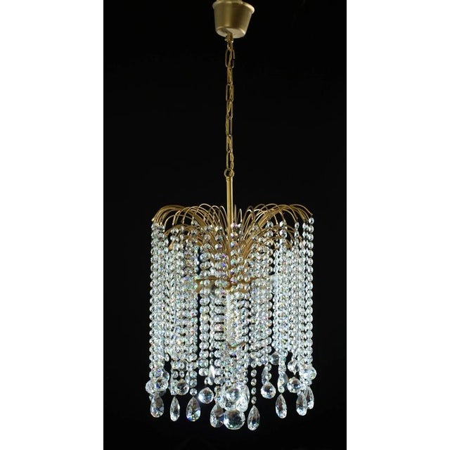 Goldenrod Crystal Cascade Chandelier with Long Trimmings For Sale - Image 8 of 8