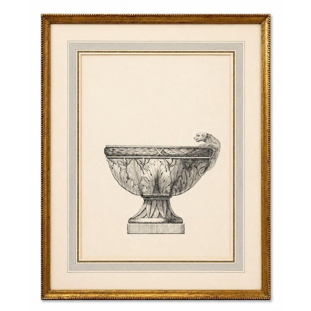 Neoclassical Set of Six Neoclassical Style Etchings After Carlo Antonini. Italy, 20th Century For Sale - Image 3 of 11