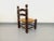 Wood Vintage Brutalist Low Chair in Wood and Straw by Charles Dudouyt, 1940s For Sale - Image 7 of 13