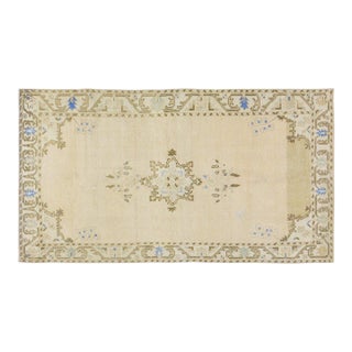 Vintage Turkish Anatolian Hand Knotted Wool Rug, 4'x7'6'' For Sale