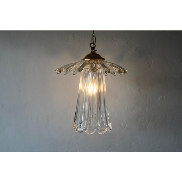 Vintage Ercole Barovier for Murano Style Glass Pendant Light Fixture For Sale - Image 18 of 18