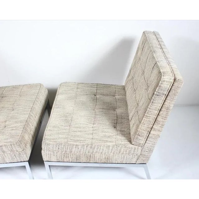 Florence Knoll Model 65 Chrome Slipper Lounge Chairs, 1973 - A Pair For Sale - Image 6 of 13
