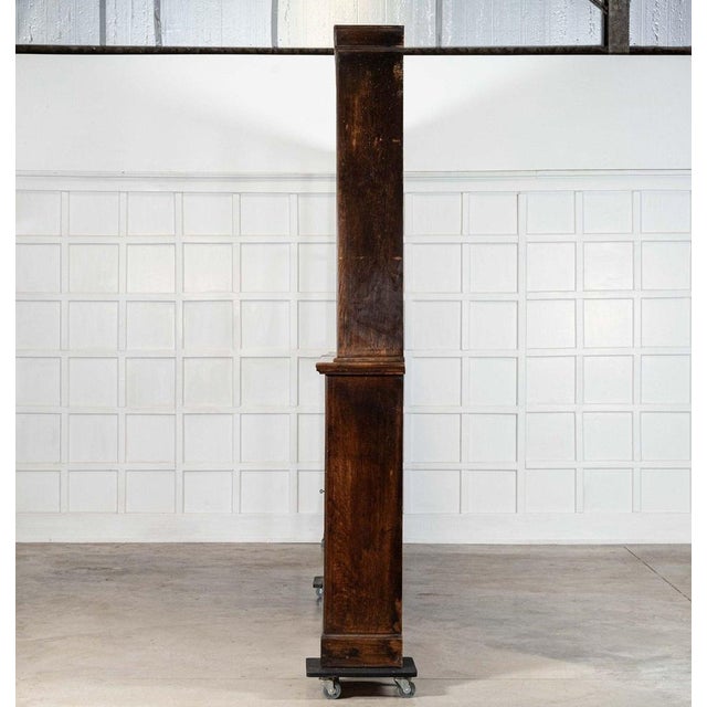 English Glazed Oak Library Bookcase, 19th Century For Sale - Image 13 of 15