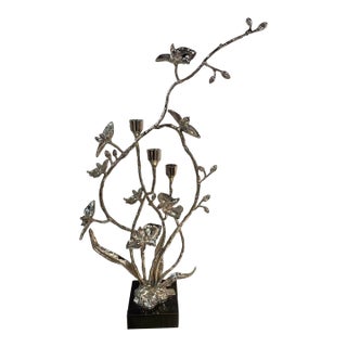 Orchids in Bloom 26 X 11 Inch Candleholder, Small For Sale