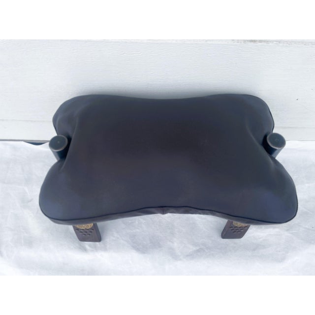 Vintage Camel Saddle Ottoman in Leather, 1960s For Sale - Image 4 of 16