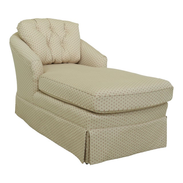 Tufted Back Off White Upholstered Chaise Lounge Chairish