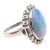 Antique Vintage Estate Palladium Diamond Opal Ring, Size 6.5 For Sale - Image 10 of 11