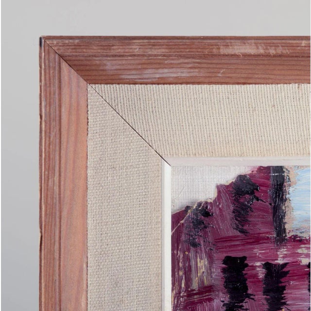 1970s Louis Zelig, City Scene with Three Persons, 1970s, Oil on Canvas For Sale - Image 5 of 8