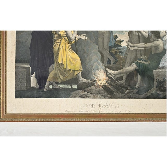 Illustration French 19th Century Hand-colored Fragonard Lithograph For Sale - Image 3 of 10