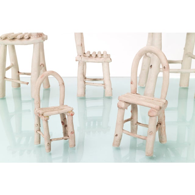 1970s Mid Century Modern Linda Kramer Ceramic Chairs Set of 5