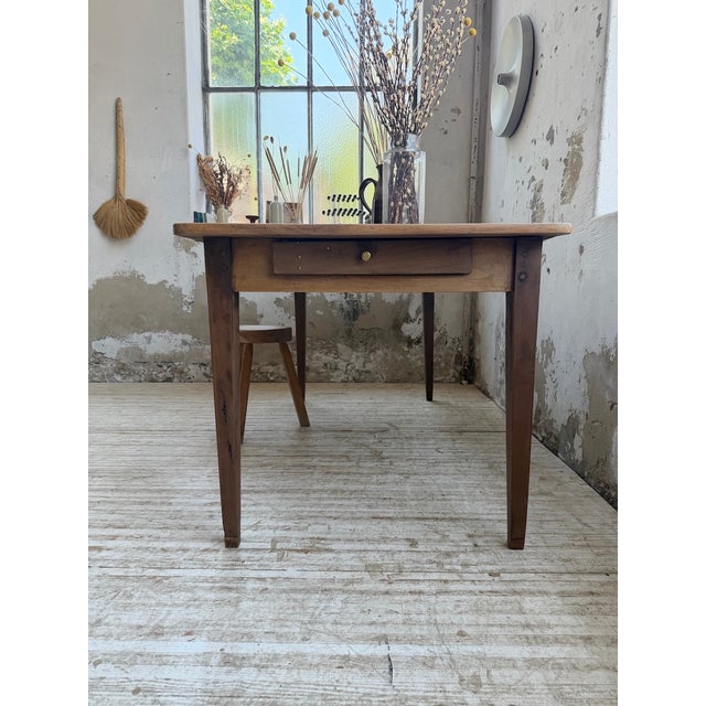 Farmhouse Walnut Table with Spindle Legs, 1950 For Sale - Image 11 of 18