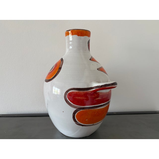 Vintage Hand-Painted Studio Ceramic Vase by Giovanni De Simone, 1965 For Sale - Image 16 of 18