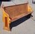 Nice and long antique church pew. Made of solid oak with paneled sides and fleur-de-lis corners. Measuring 81 in Long by...