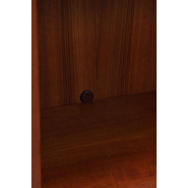 Mid-Century Danish Teak Bookcase with Sliding Doors, 1960s For Sale - Image 9 of 17