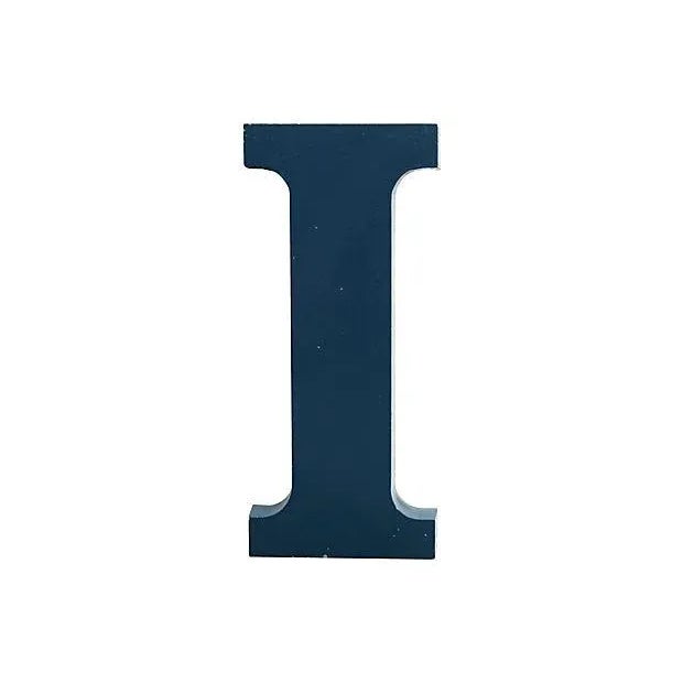 American Vintage Blue Letter I For Sale - Image 3 of 3