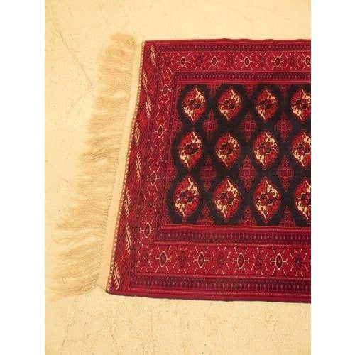 1960s Vintage Approx: 4 X 7 Red Wool Area Rug For Sale - Image 5 of 11
