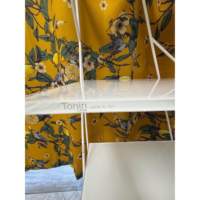 Contemporary Tonin Casa “Naviglio” Italian Modern White Metal and Glass Bookcase For Sale - Image 3 of 9