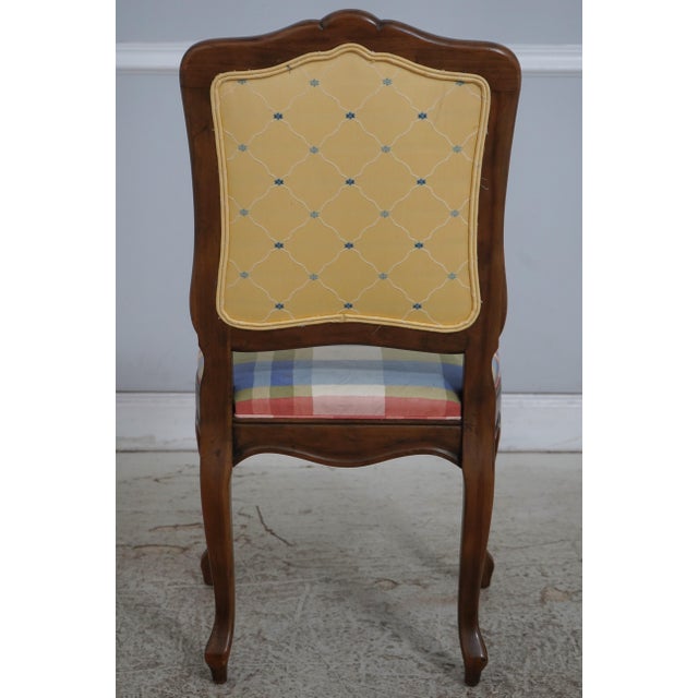 Baker Furniture Company Set of 4 Baker Walnut French Provincial Chairs For Sale - Image 4 of 18