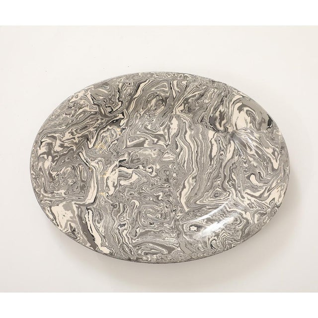 Vintage Marbleized Platter I For Sale - Image 4 of 10