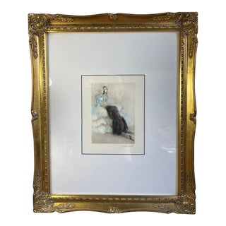 1930s Louis Icart Etching "On His Knees", Framed For Sale