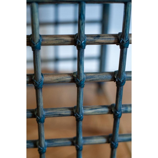 Vintage Nesting Tables in Bamboo with Glass Top from Gallotti & Radice, 1970, Set of 3 For Sale - Image 10 of 15