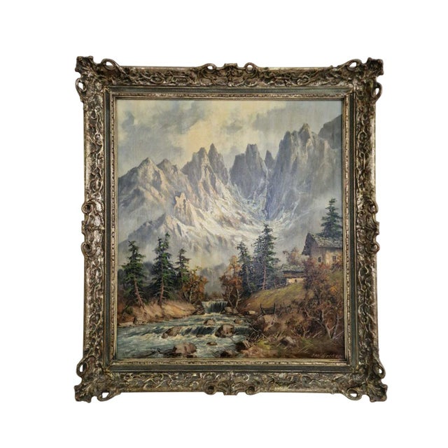 Jakob Hecker, Alpine Landscapes, Oil Painting, Framed For Sale - Image 9 of 9