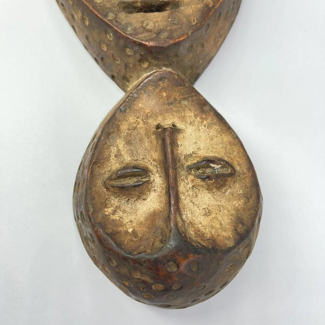 Wood Early 20th Century Lega Double Faced Mask For Sale - Image 7 of 8