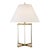 J. Randall Powers by Visual Comfort Signature Cameron Table Lamp in Crystal and Gilded Iron with Linen Shade For Sale