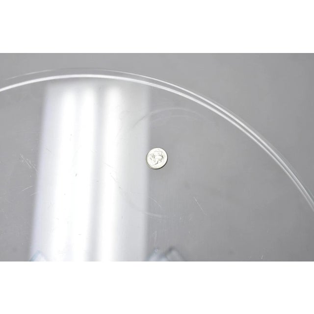 Vintage Mid Century Modern Stacked Glass Skyscraper Round Accent Side Table For Sale - Image 10 of 18