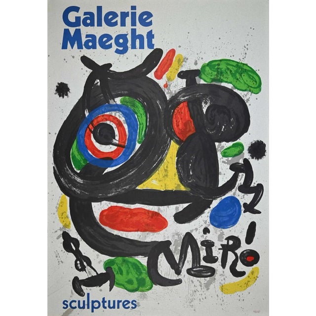 Mirò - Sculptures is a vintage lithographic poster realized after Joan Mirò in occasion of one of his exhibitions at...