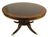 A Regency style inlaid mahogany dining table by Old Colony with a single pedestal base and three extension leaves....