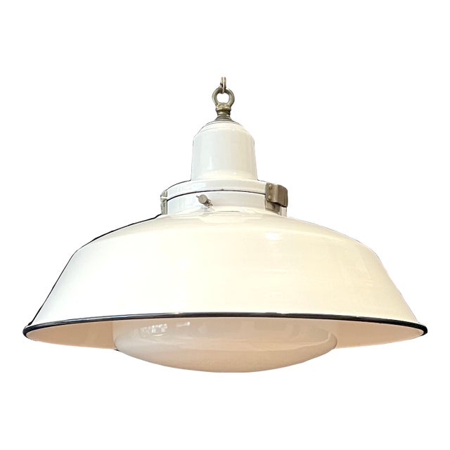 Architectural Salvage Industrial Factory Pendant Light (Field Museum) For Sale