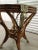 Chippendale Vintage Bamboo Chippendale Pedestal Glass Top Dining Table For Sale - Image 3 of 4