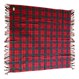 1970s Plaid Wool Blanket