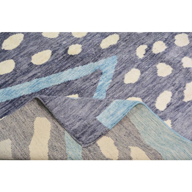 Moroccan Hand Knotted Beni Ourain Rug With Natural Color Organic Wool and Soft Texture,8'4"X10' For Sale In New York - Image 6 of 7