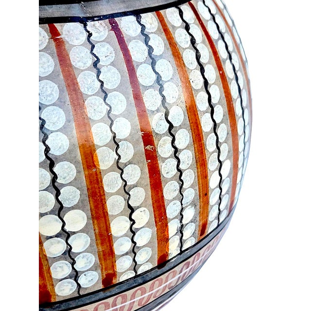 1960s Tonalá Mexico Burnished Glaze Ceramic Urn Planter For Sale - Image 10 of 12