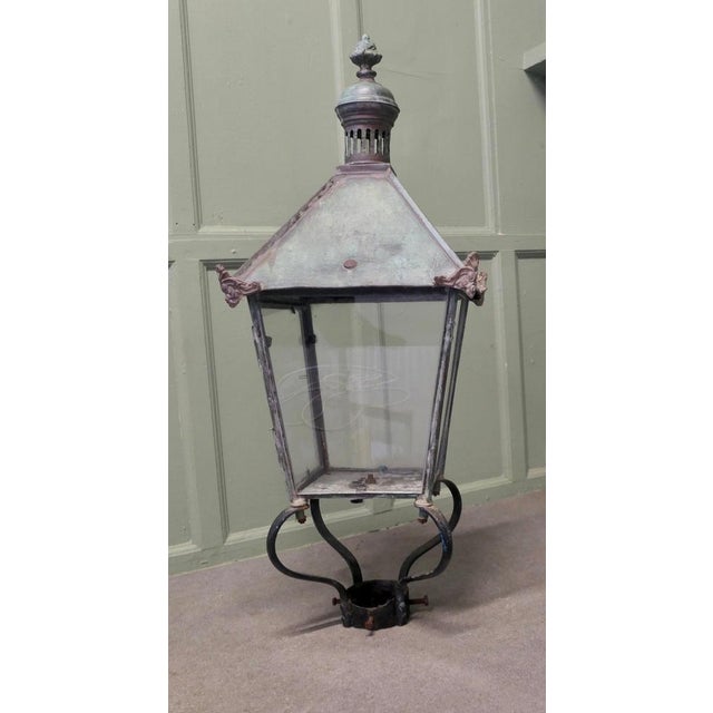 Large Mid-19th Century Copper Lantern, 1860 For Sale - Image 3 of 9