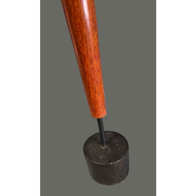 Mid-Century Modern Vintage Mid-Century Modern Hand Carved Wood Tall 26.75'' Female Sculpture For Sale - Image 3 of 10