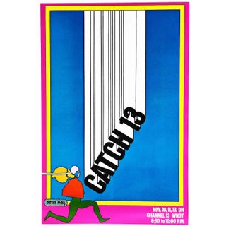1970 Peter Max Pop Art Poster 10 Catch-13 For Sale