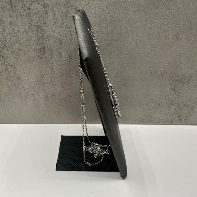 Contemporary Diamond Journey Necklace in 10kt White Gold – 0.25ctw, 18in, New For Sale - Image 3 of 5