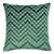 Schumacher Florentine Chevron 22" Pillow in Emerald For Sale